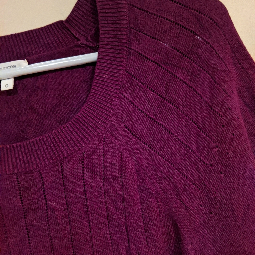 Maurices Purple Plus Size 0 Sweater